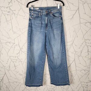 GAP Stretch Denim High Rise Wide Leg Trouser Jeans